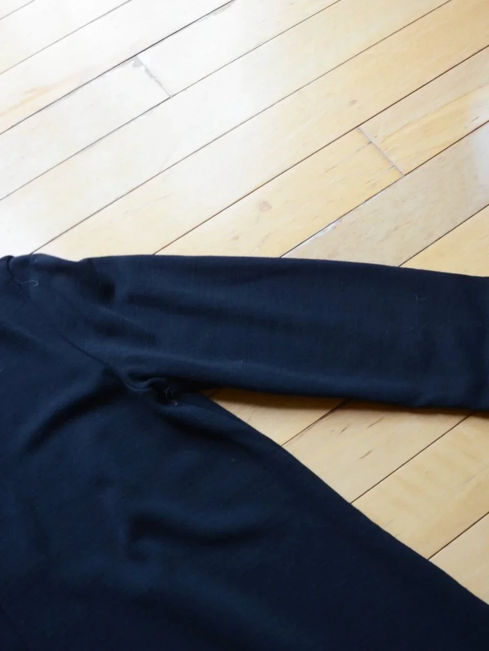 Eileen Fisher Open Front Wool Blend Cardigan Jacket Size M Black